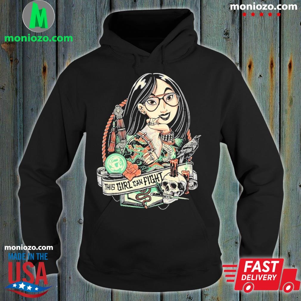 Skull and eagle and green dragon this girl can fight shirt hoodie.jpg