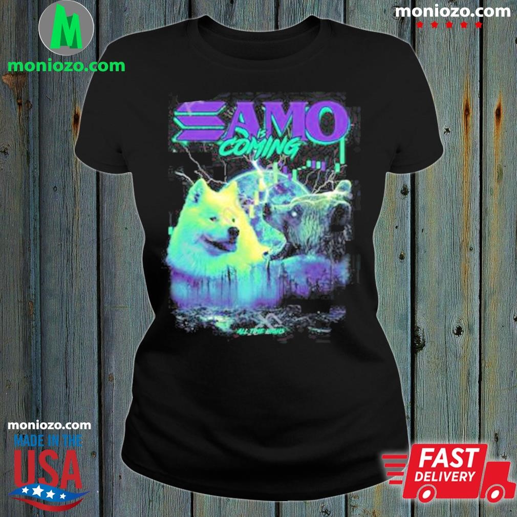 White dog and grizzly bear confrontation samo is coming shirt