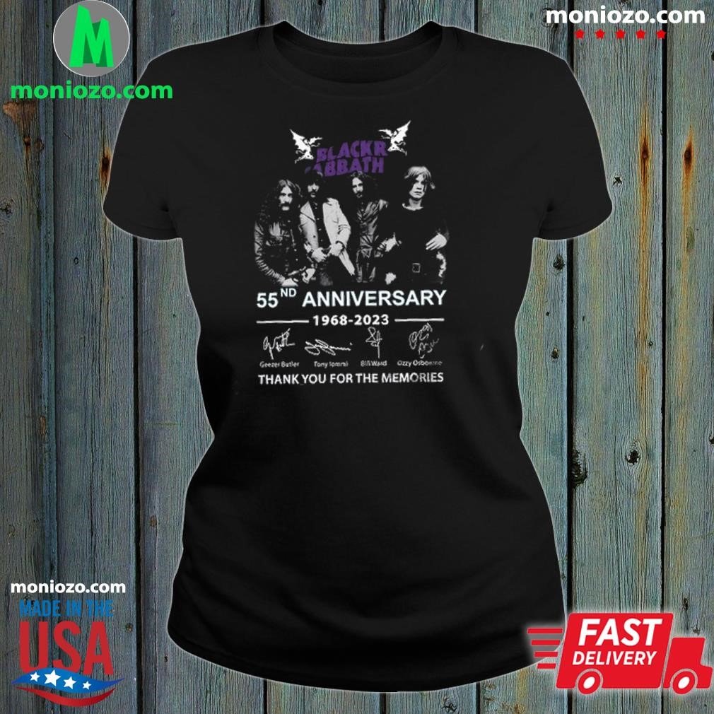Signature Black Sabbath 55'dd anniversary 1968 2023 thank you for the memories shirt