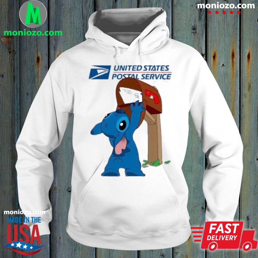 Stitch mailing and mailing box united states postal service shirt