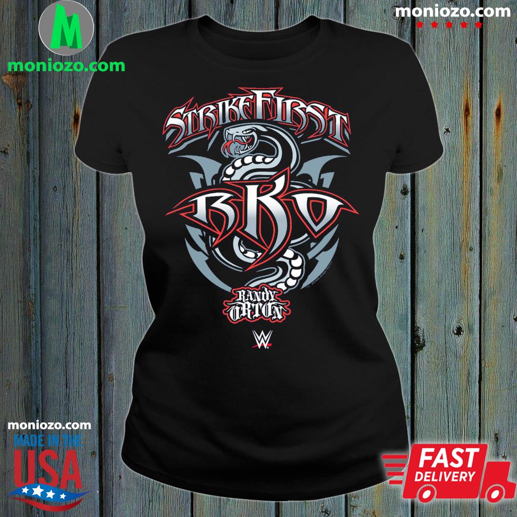 Official Wwe Randy Orton Strike First Rko Shirt, image size:1010x1010