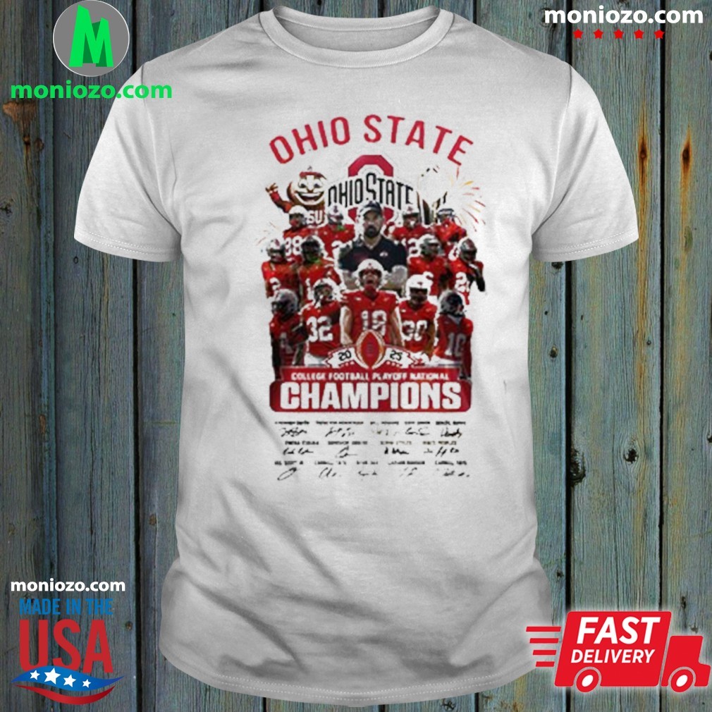 Official Ohio State Buckeyes College Football National Champions Signature shirt