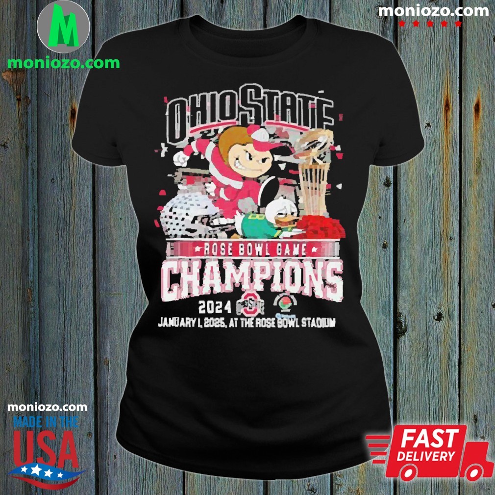 Official Ohio State Buckeyes Rose Bowl Game Champions 2024 Fan Pride T-Shirt