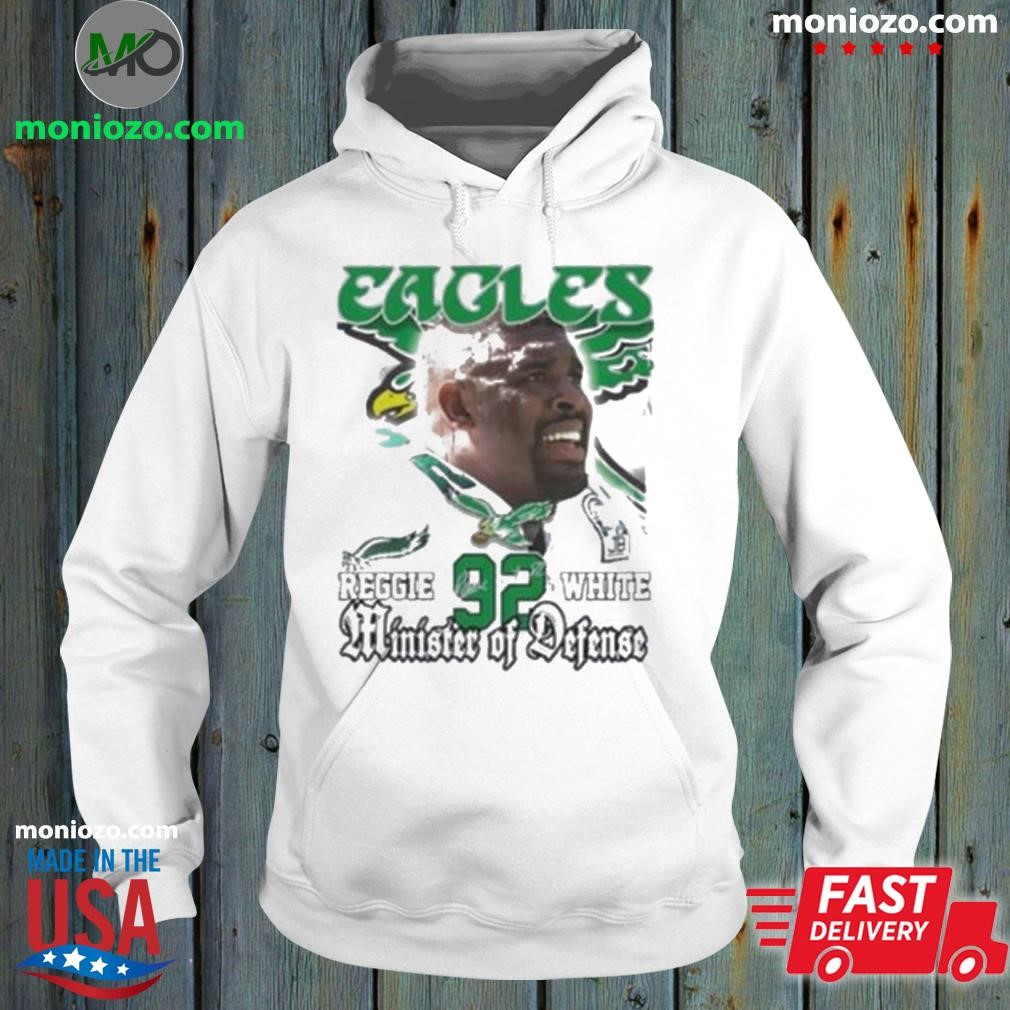 Official Reggie White Philadelphia Eagles minister of defense signature hoodie