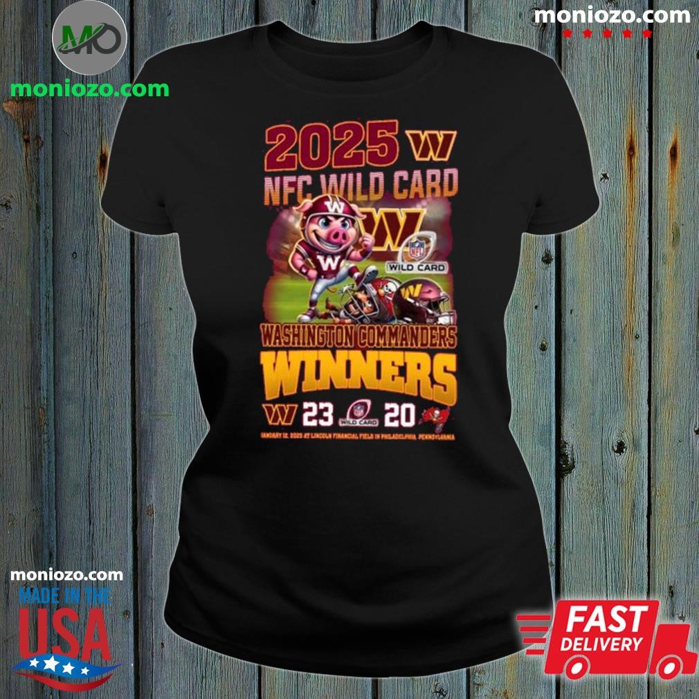 Official Washington Commanders 2025 NFL Wild Card Winner Beat Tampa Bay ladies tee