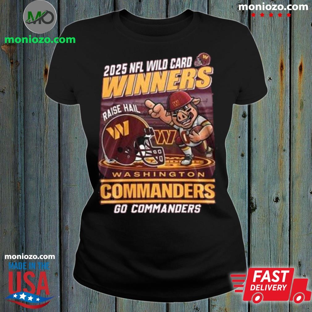 Official Washington Commanders NFC Wild Card Winners 2025 Go Commanders ladies tee