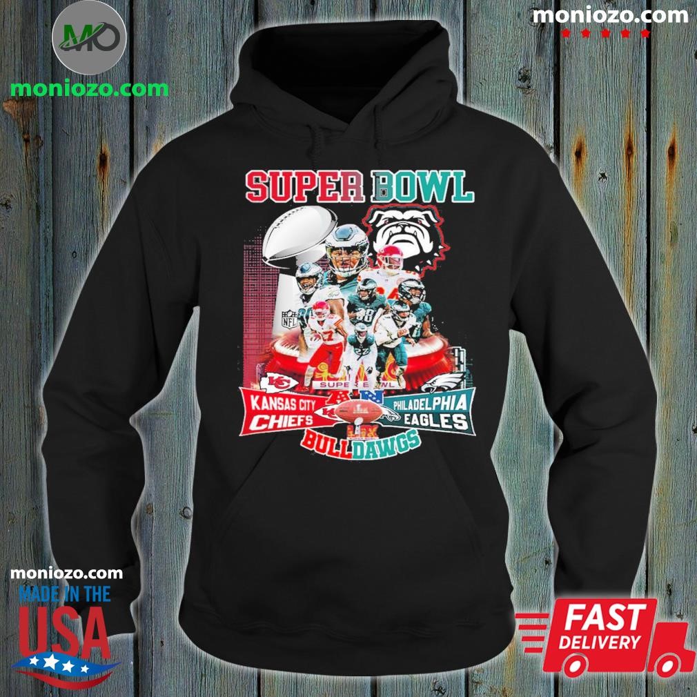 Official Super Bowl LIX Kansas City Chiefs Vs Philadelphia Eagles Bulldogs Unisex hoodie
