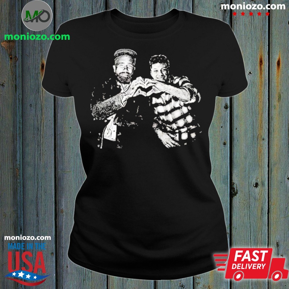 Official Travis Kelce Patrick Mahomes Post Malone Morgan Wallen Love Sign ladies tee