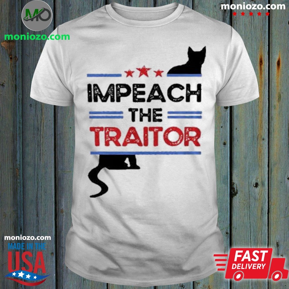 Official Retro Impeach The Traitor Print T-Shirt Official Retro Impeach The Traitor Print T-Shirt